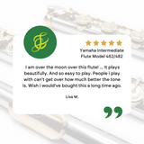 I am over the moon over this flute! ... It plays beautifully. And so easy to play. People i play with can’t get over how much better the tone is. Wish i would’ve bought this a long time ago.