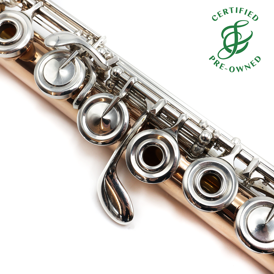 Bernard Hammig Flute #2526 - 9K gold, offset G, split E mechanism, B footjoint, 14K gold headjoint