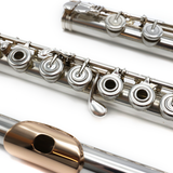 Haynes Custom #41095 - Coin silver, inline G, B footjoint, 14K gold lip plate and riser