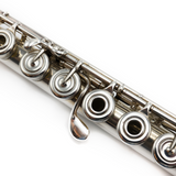 Haynes Custom #41095 - Coin silver, inline G, B footjoint, 14K gold lip plate and riser