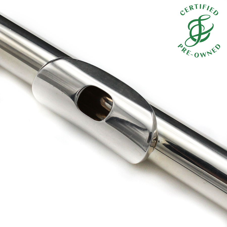 Haynes Custom #49084 - Silver flute, inline G, B footjoint, 14K riser