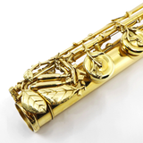 John Lunn "The Dryad's Touch" - 18K green gold flute, specialty engraving, offset G, D/B footjoint
