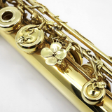 John Lunn "The Dryad's Touch" - 18K green gold flute, specialty engraving, offset G, D/B footjoint