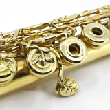 John Lunn "The Dryad's Touch" - 18K green gold flute, specialty engraving, offset G, D/B footjoint