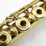 John Lunn "The Dryad's Touch" - 18K green gold flute, specialty engraving, offset G, D/B footjoint