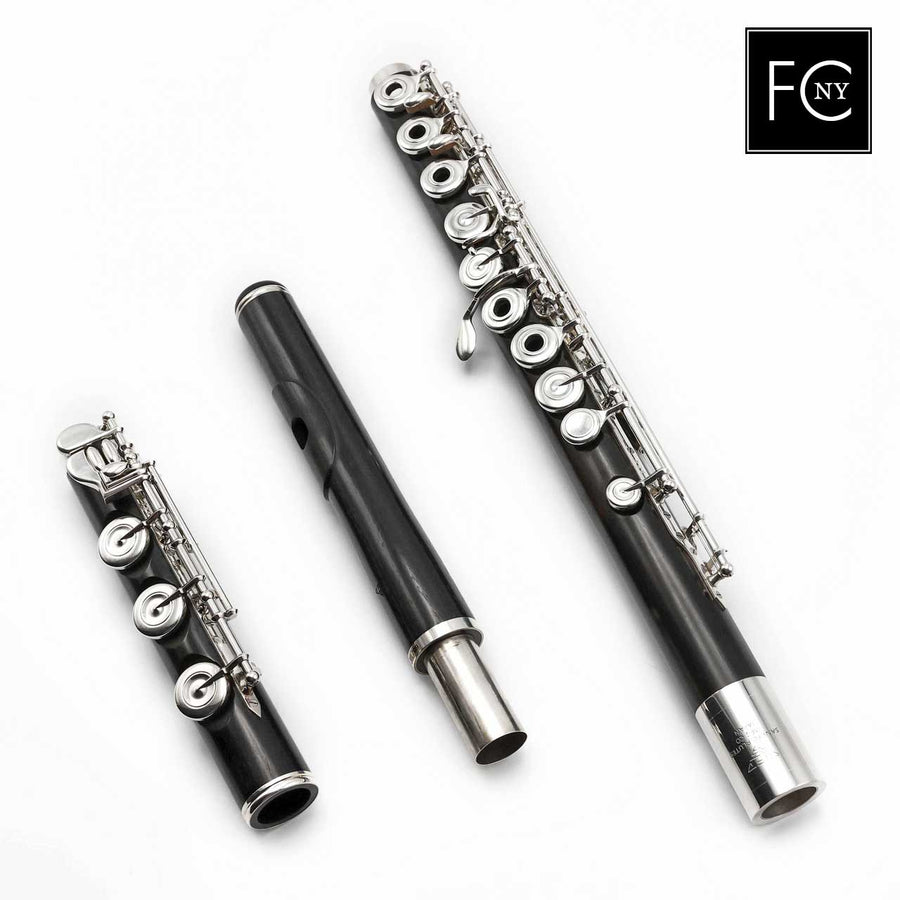 Sankyo Handmade Flute in Grenadilla Wood #0324 - Offset G, split E mechanism, B footjoint