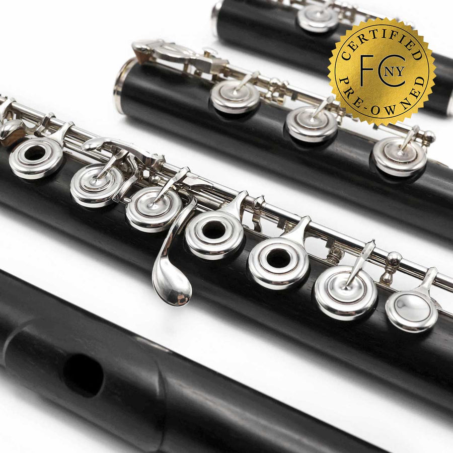 Yamaha 874 #D142 - Wood flute, inline G, split E mechanism, C# and D# rollers, B and C footjoint