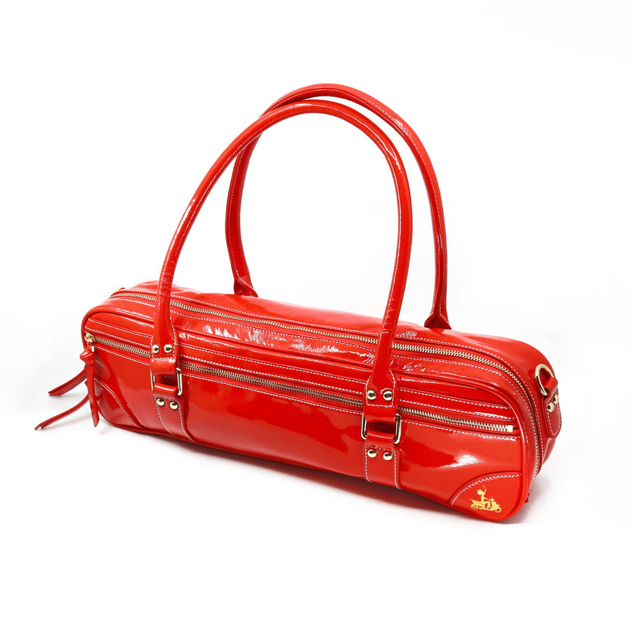 Fluterscooter Red Patent Leather Bag