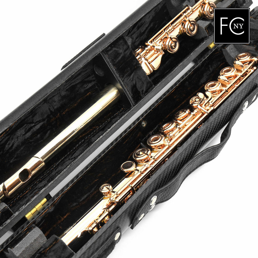 William S. Haynes Handmade Custom Flute in 14K Gold with Gold Mechanism  New 