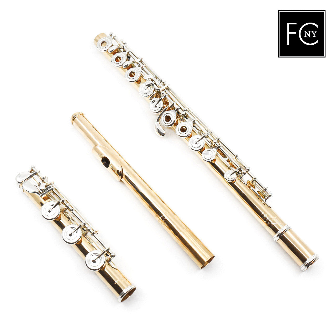 Verne Q. Powell Handmade Custom Flute in 14K Gold with Silver Mechanism -  New