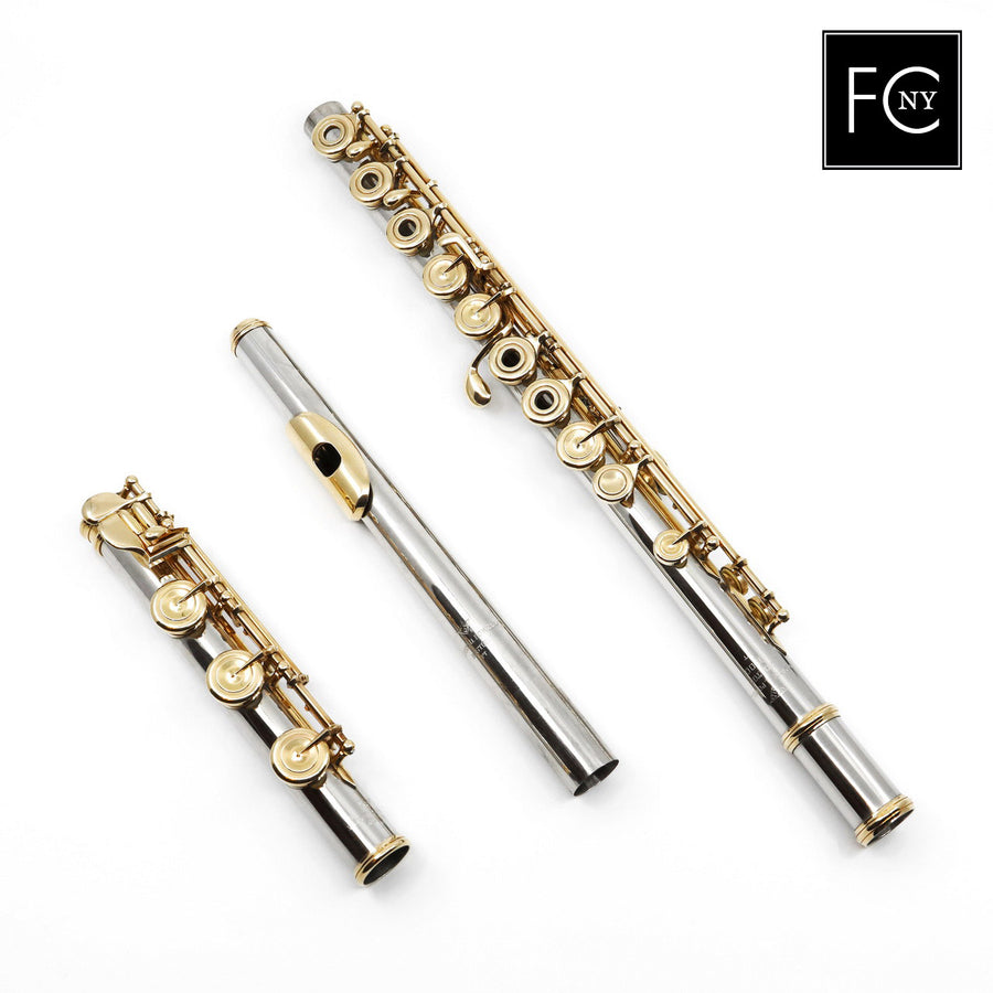 Verne Q. Powell Handmade Custom Flute in Platinum with Gold Mechanism  New 
