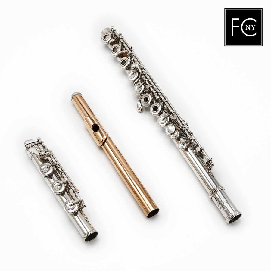 Wimberly #81 - Silver flute, offset G, Split E mechanism, C# trill key, D# roller, B footjoint, 9K gold headjoint