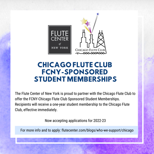 Chicago Flute Club FCNY Sponsored Membership 2022