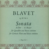 Flute Sonata in A Major Op. 3 No. 4 (Flute and Piano)