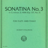 Sonatina No. 3 in G minor, D408 (Flute and Piano)