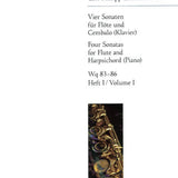 4 Sonatas (Wq. 83 - Wq. 86), Volume 1 (Flute and Piano)