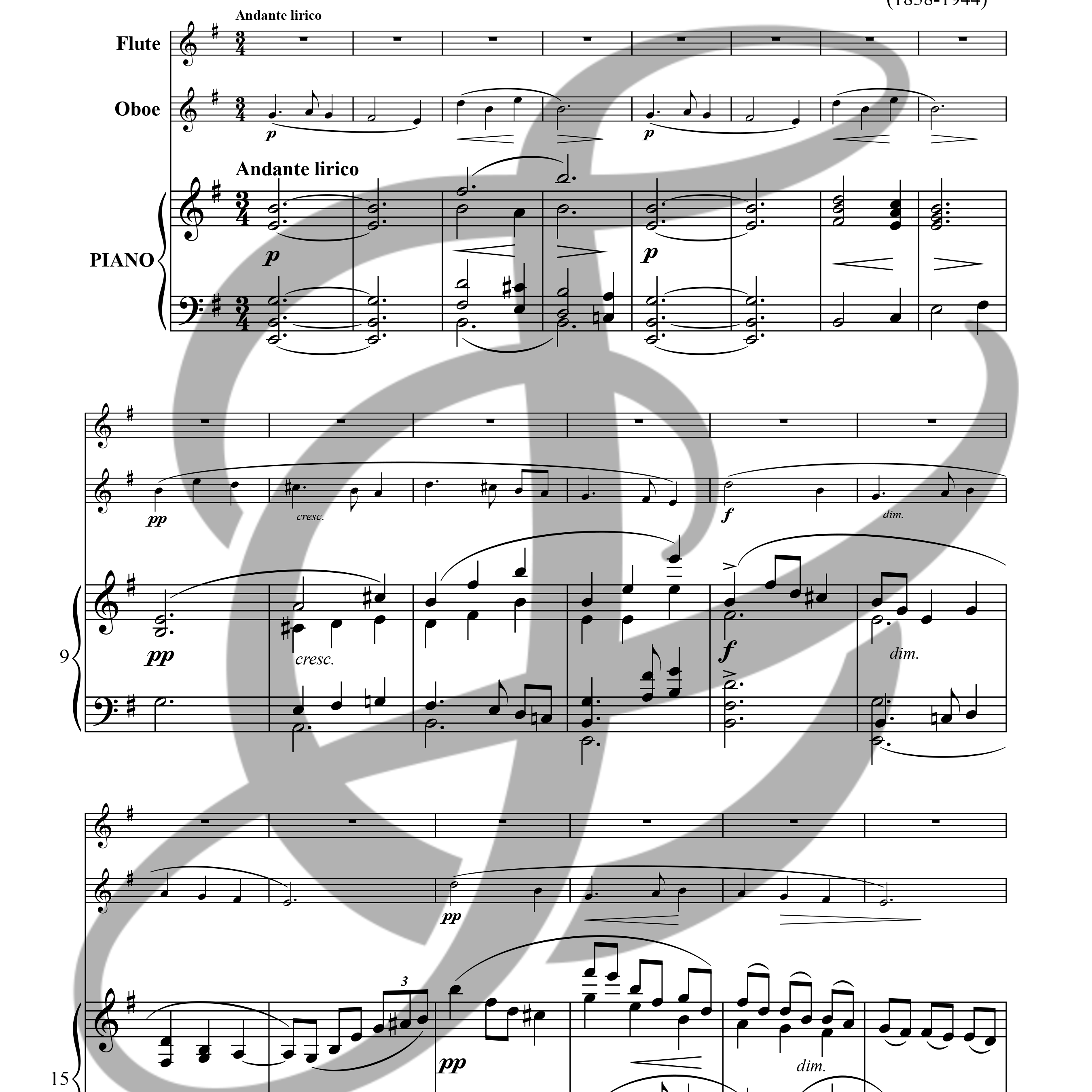 Variations on Bonny Sweet Robin (Ophelia's Song) (Flute, Oboe, Piano)
