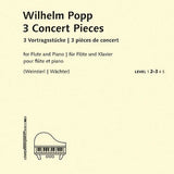 3 Concert Pieces - Schott Student Edition Repertoire Level 2-3 (Flute and Piano)