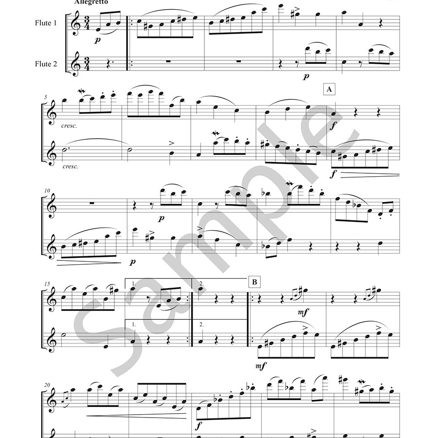 Six Menuettos (Two Flutes)