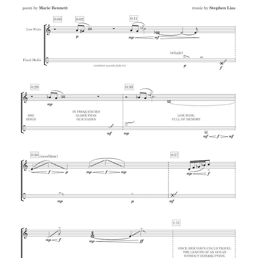 Echoes from the Deep (Low Flute and Fixed Media)