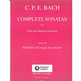 Complete Sonatas for Flute and Keyboard; Vol. 3 - Sonata in E major, Wq 84 (Flute and Piano)