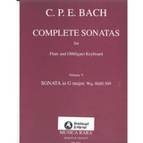 Complete Sonatas for Flute and Keyboard; Vol. 5 - Sonata in G major, Wq 86 (Flute and Piano)