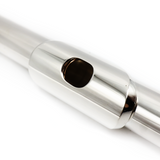 Brannen Headjoint #03173 - Sterling Silver, 14K Gold Riser, Modified Cut, Thin Wall Tubing