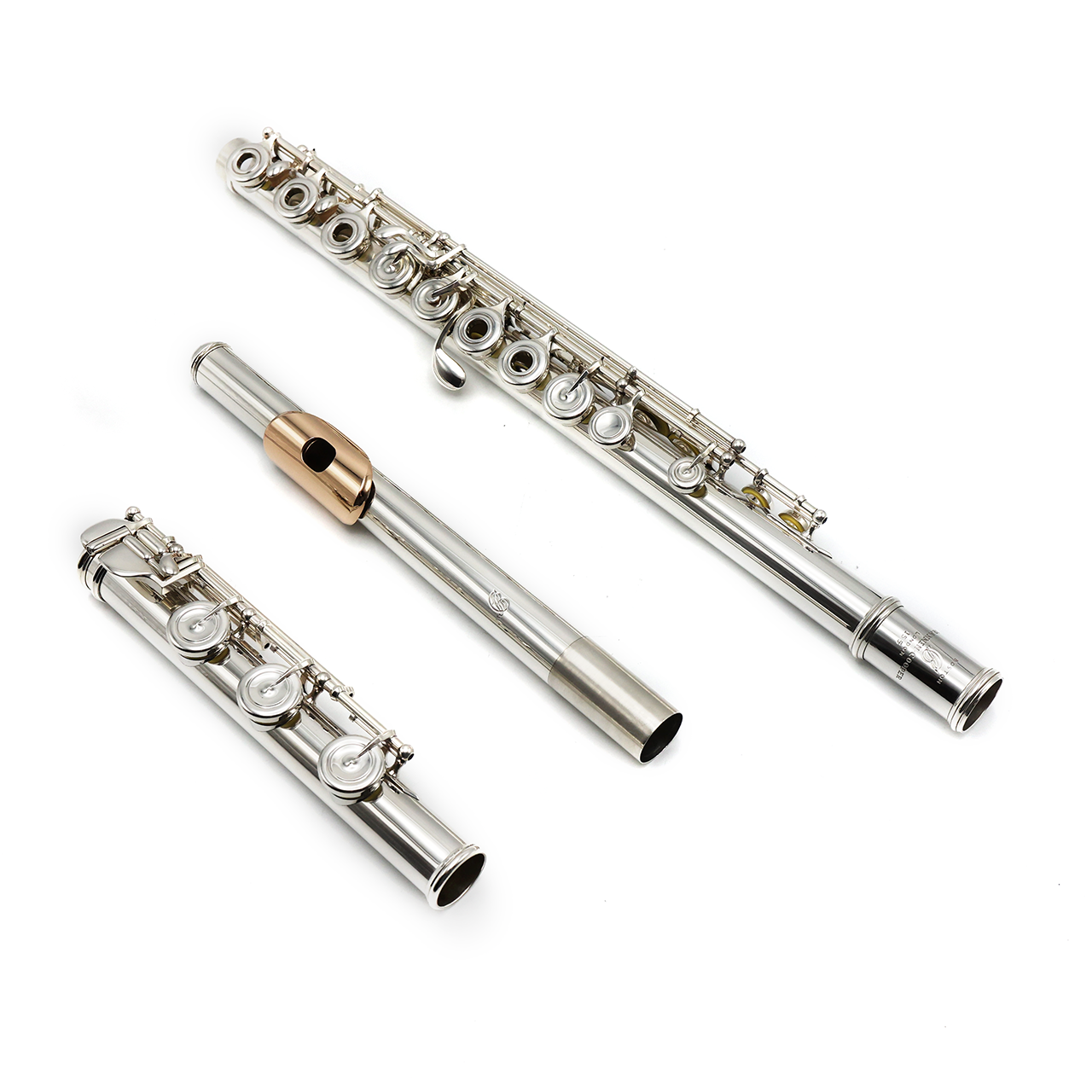 Brannen Custom #155 - Sterling Silver, Inline G, Split E Mechanism, C# Trill Key, D# Roller, B Footjoint, Thin Wall Tubing, 14K Gold Lip Plate and Riser