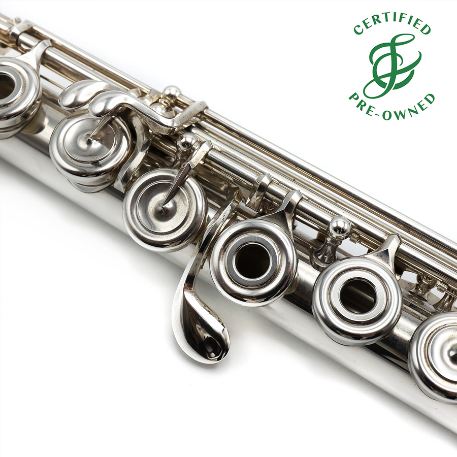 Brannen Custom #7234 - Silver flute, offset G, split E mechanism, C# trill key, B footjoint, heavy wall, silver Lafin headjoint with 14K gold riser and wings