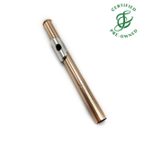 Brannen Headjoint #93028 - 9K gold, sterling silver lip plate and riser, 14K gold Haynes crown