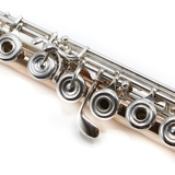 Burkart Professional Flute #10448 - 9K Gold Over Sterling Silver, Offset G, Split E Mechanism, C# Trill Key, D# Roller, B Footjoint, Pure Silver Headjoint, 14K Gold Lip Plate, Platinum Riser