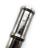 Burkart Elite #586 - Pure silver (.998), offset G, extended G# lever, C# trill, D# roller, B footjoint, 14K gold lip plate and riser