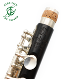 Burkart Professional Piccolo #8370 - Grenadilla wood, split E mechanism, Mancke Kingwood Medium-Wave headjoint with 14K gold riser