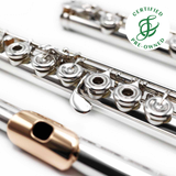 Burkart Elite #105 - Sterling Silver Flute, inline G, C# trill key, B footjoint, 14K gold lip plate and riser