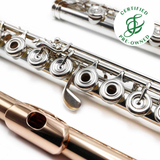 Burkart Elite #843 - Pure silver flute, inline G, C# trill key, B footjoint, 14K gold headjoint