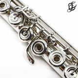 Lillian Burkart "Elite Model" Flute in .998 Pure Silver with 14K gold tone holes and rings (New)