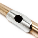 Burkart Headjoint #744 - 14K Gold, Sterling Silver Lip Plate and Riser, Burkart (M2) Cut
