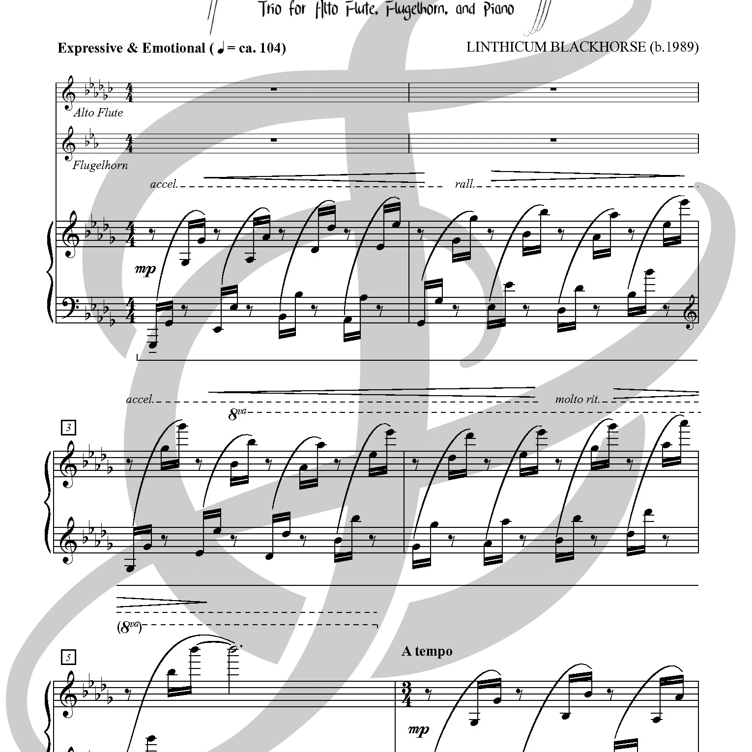 Broken Arrows (flûte alto, bugle et piano)