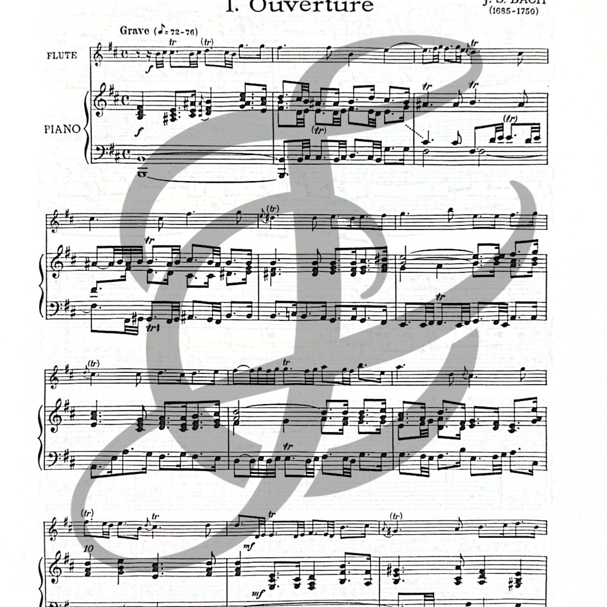 Suite No. 2 in B Minor, BWV 1067 (Flute and Piano)