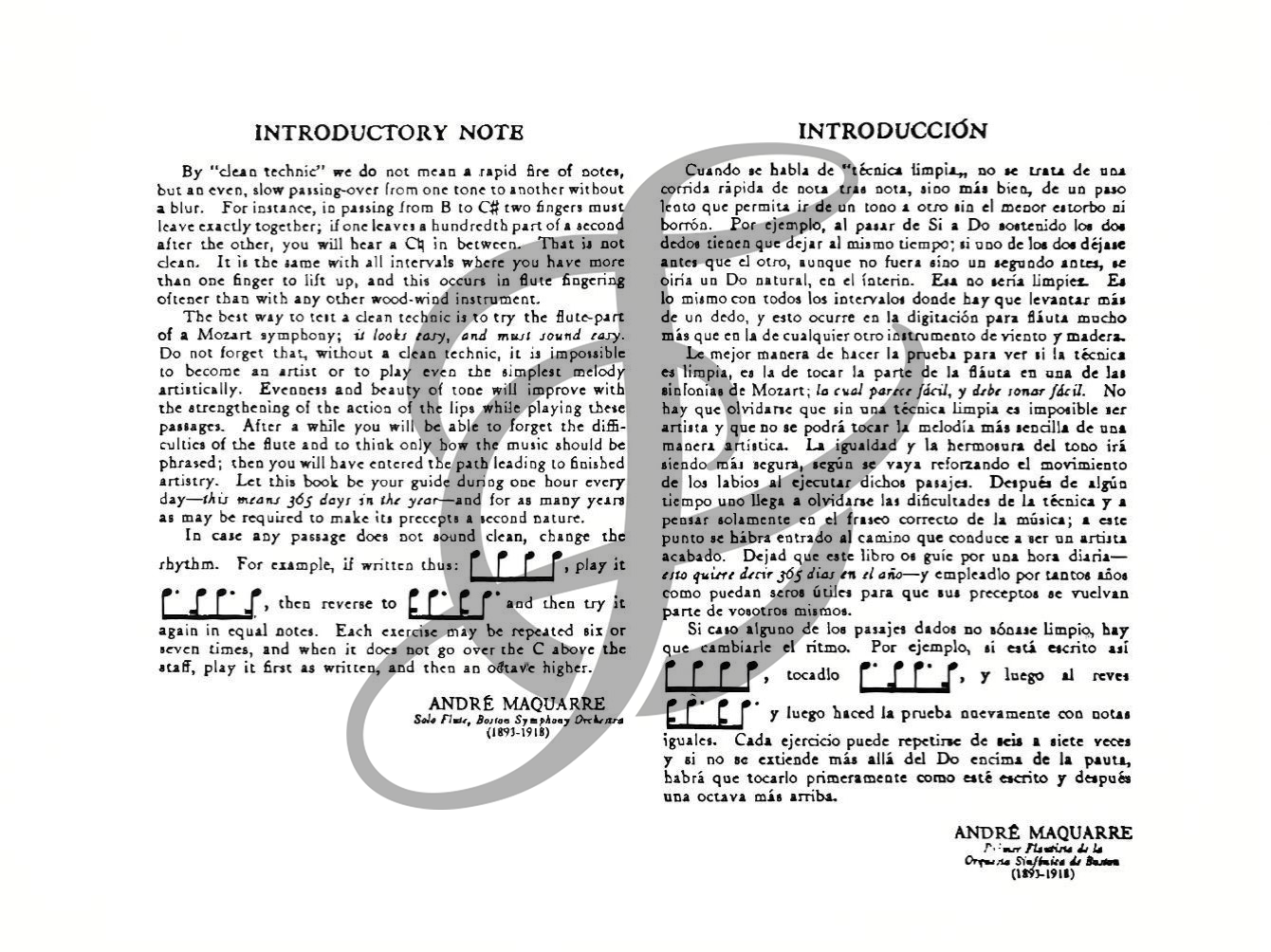 Daily Exercises for Flute