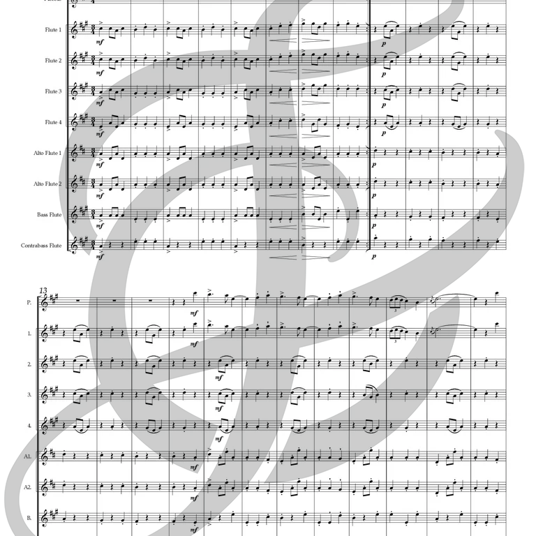 Six Pieces (Flute Choir)