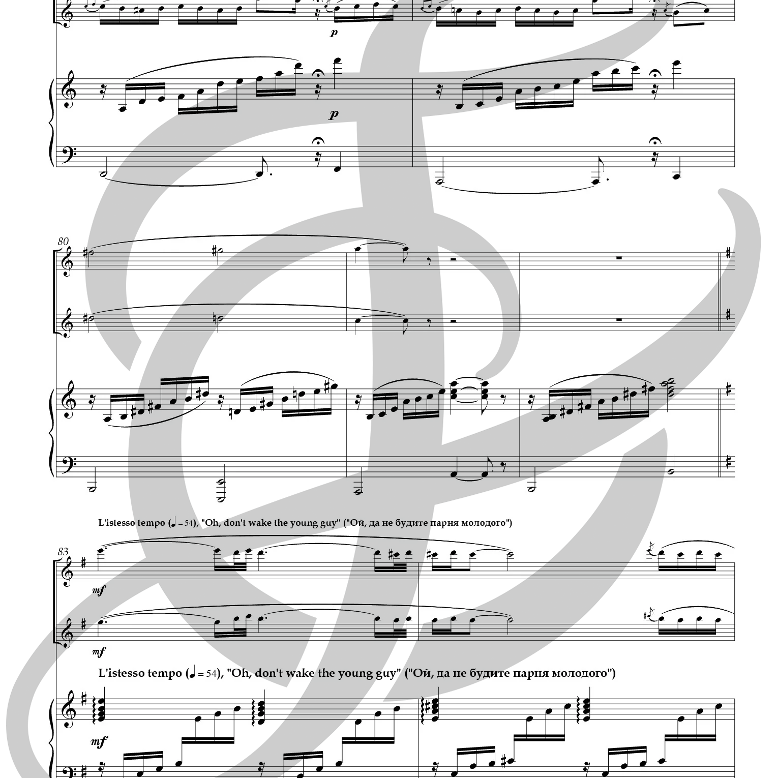 Mélodies de la route (Deux flûtes et piano)