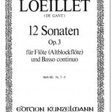 Flute Sonatas (12), Op. 3 - Volume 3 (Flute and Piano)