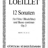 Flute Sonatas (12), Op. 3 - Volume 4, Nos 10-12 (Flute and Piano)