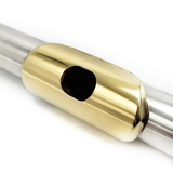 Gemeinhardt KGM Standard Flute #1892 - Solid Silver Tubing, Inline G, B Footjoint, Gold Plated Lip Plate, Gold Riser