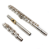 Gemeinhardt KGM Limited #2218 - Sterling silver tubing, offset G, B footjoint, 14K gold lip plate and riser