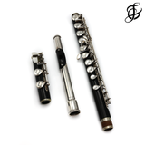 Karl Hammerschmidt Kingson Model Flute #HAMI24 - Grenadilla body, half offset G, split E mechanism, G-A trill key, C# and D# rollers, C footjoint, silver-plated headjoint with resin lip plate