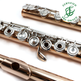 Bernard Hammig Flute #2526 - 9K gold, offset G, split E mechanism, B footjoint, 14K gold headjoint