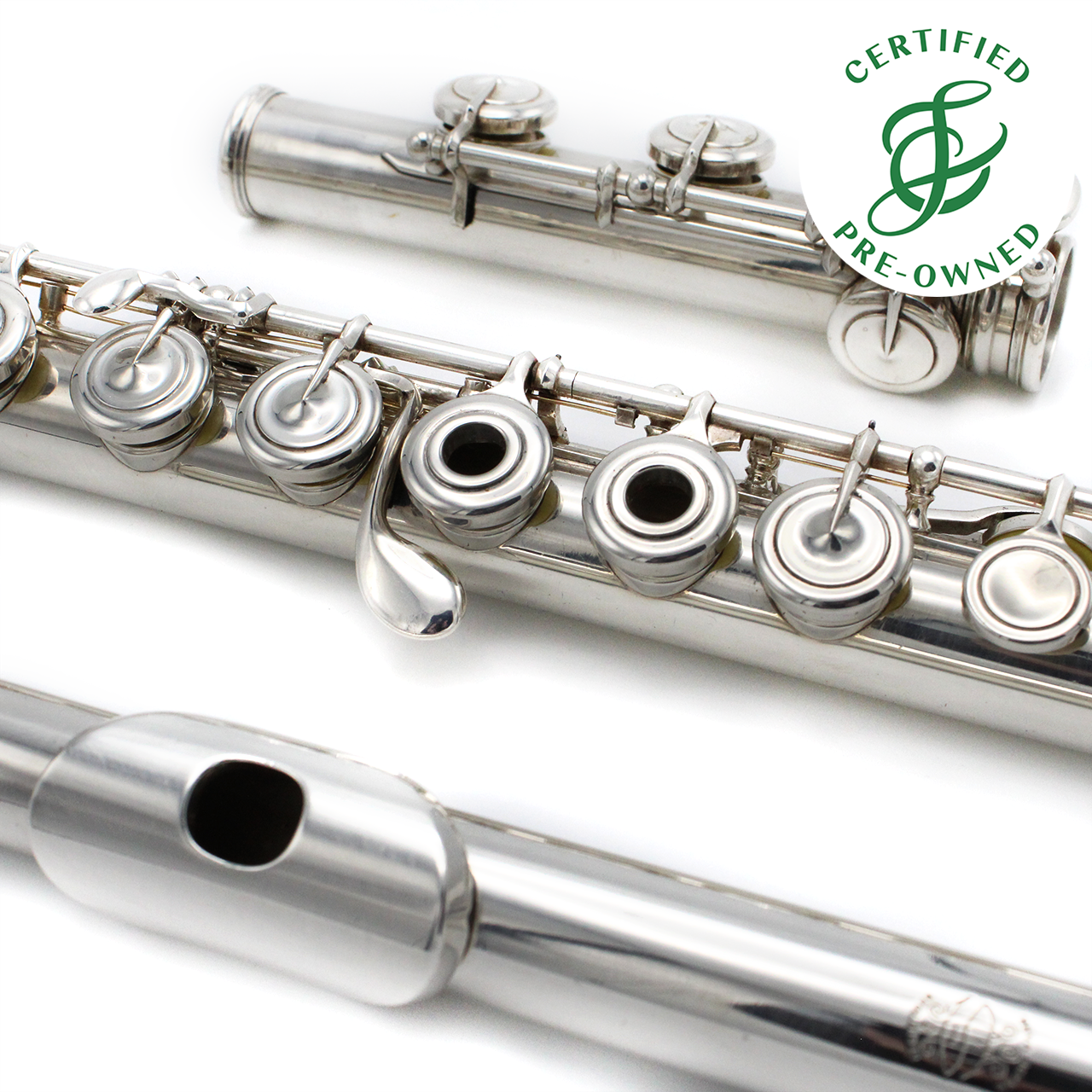 Haynes Custom #14242 - Silver flute, inline G, C footjoint – Flute Center