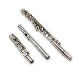 Haynes Q3 #3768 - Sterling silver, offset G, split E mechanism, B footjoint, 14K gold riser